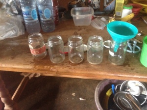 My jars ready for their milk